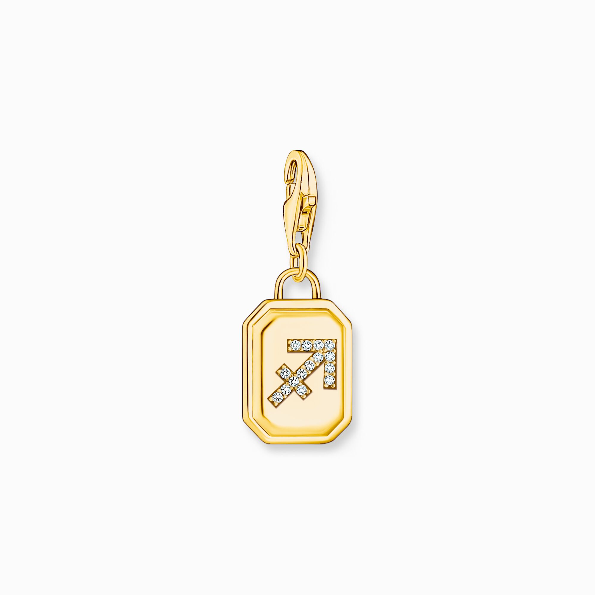 Charm de plata con ba&ntilde;o de oro del signo del Zodiaco Sagitario con piedras de la colección Charm Club en la tienda online de THOMAS SABO